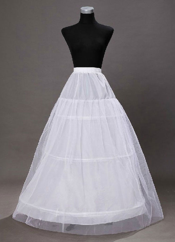 Ivory Wedding Petticoats Taffeta A Line 1 Layer 3 Hoop Bridal ...